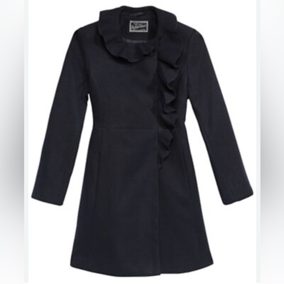 ROTHSCHILD $168 Big Ruffle Coat Jacket Size 16 Extra Large Black Girls